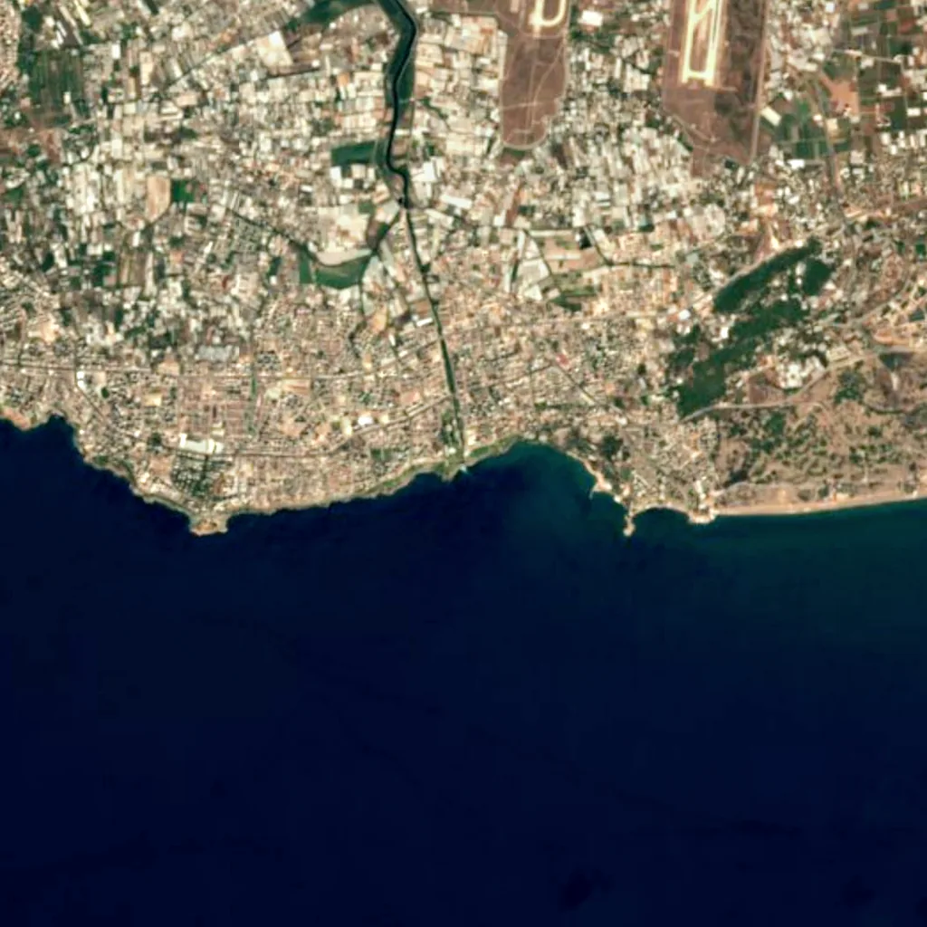 Düden Waterfalls seen from above (Sentinel-2)