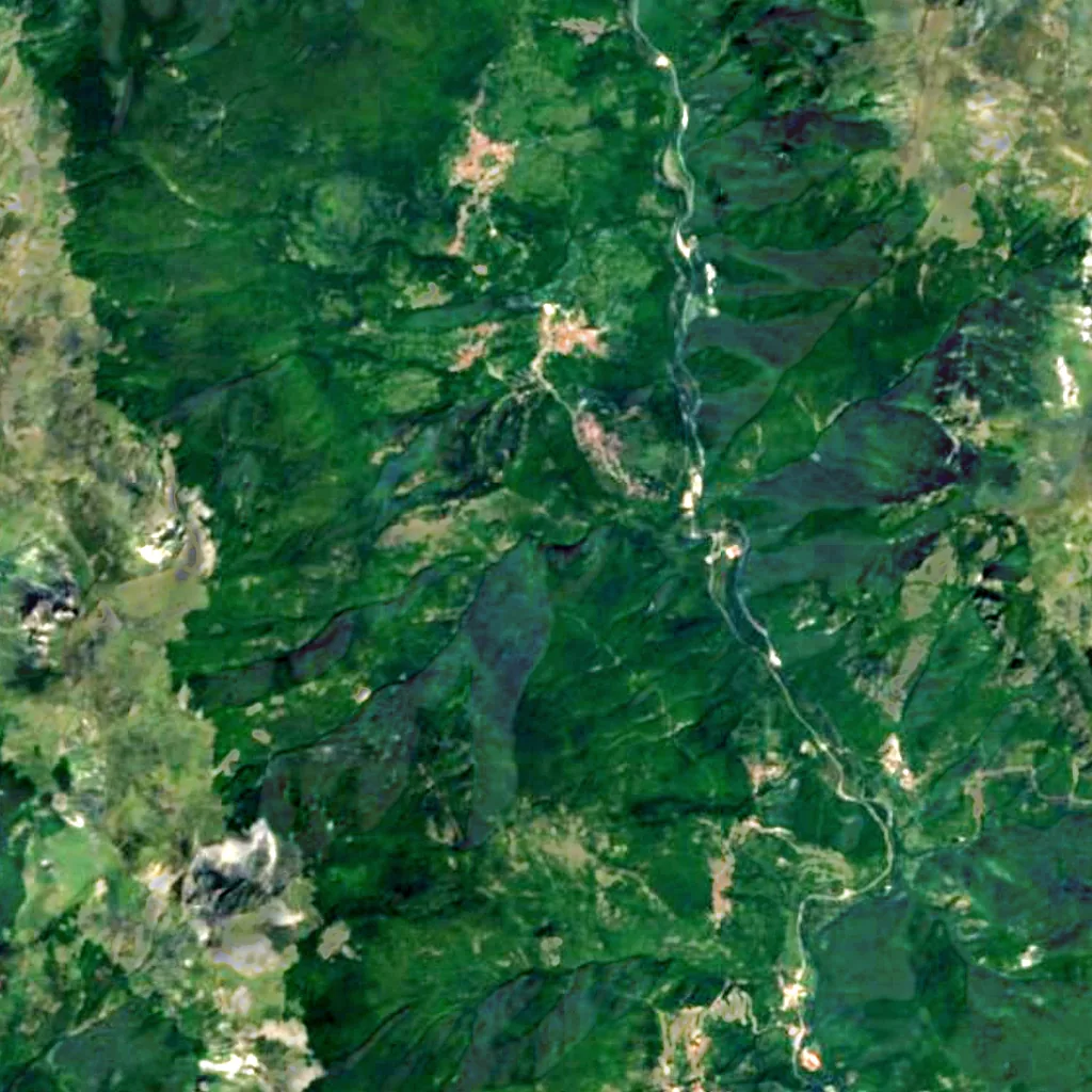 Duf Falls seen from above (Sentinel-2)