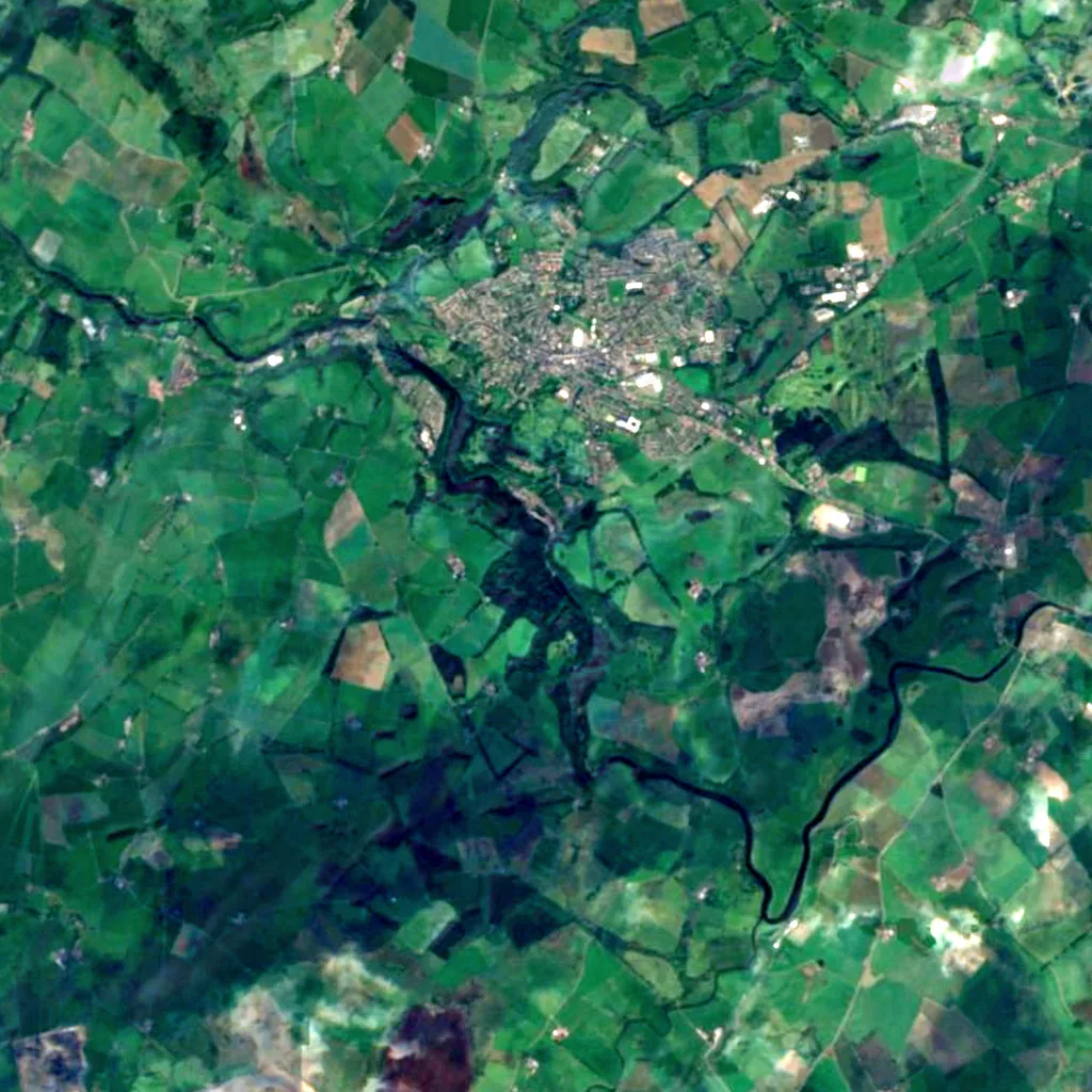 Dundaff Linn seen from above (Sentinel-2)