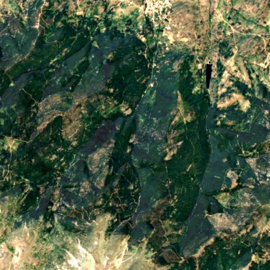 El Chorro de Navafría seen from above (Sentinel-2)