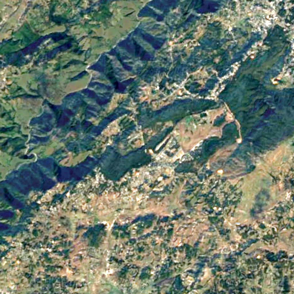 Elephant Falls seen from above (Sentinel-2)