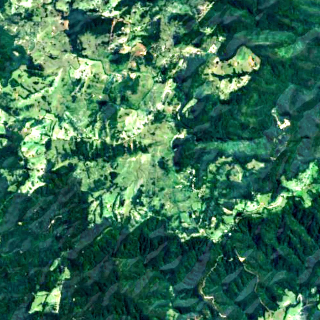 Ellenborough Falls seen from above (Sentinel-2)