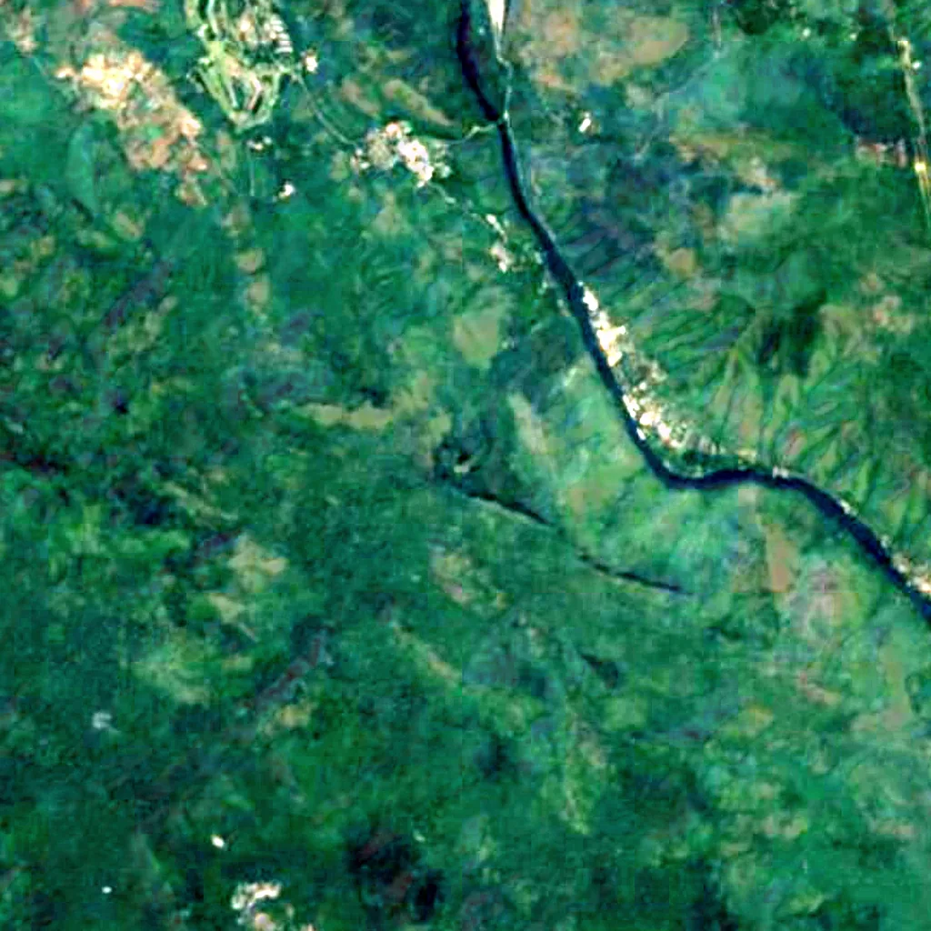 Erawan waterfall seen from above (Sentinel-2)
