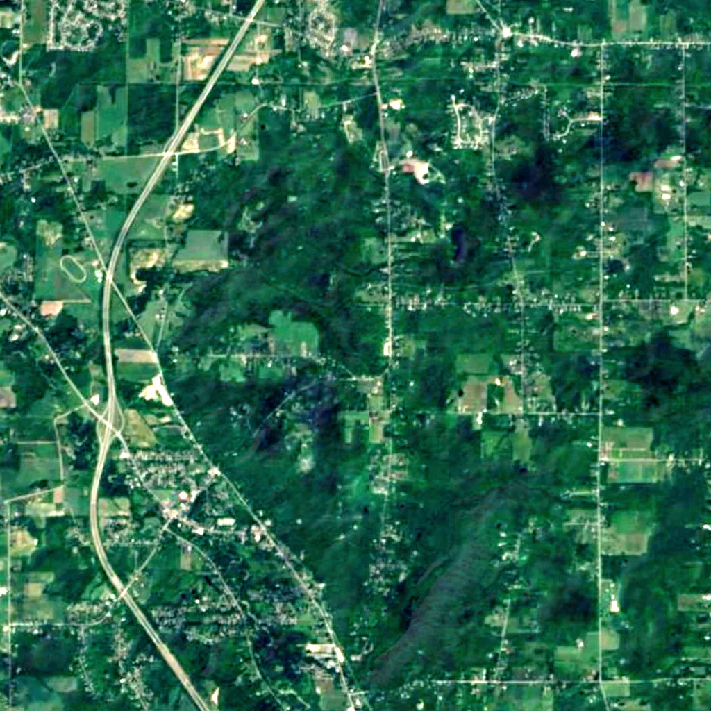 Eternal Flame Falls seen from above (Sentinel-2)