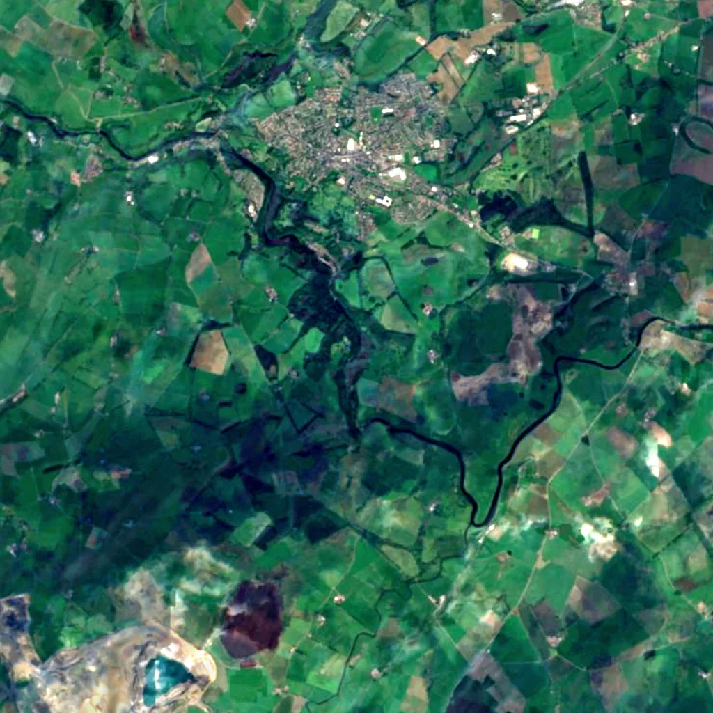 Falls of Clyde seen from above (Sentinel-2)