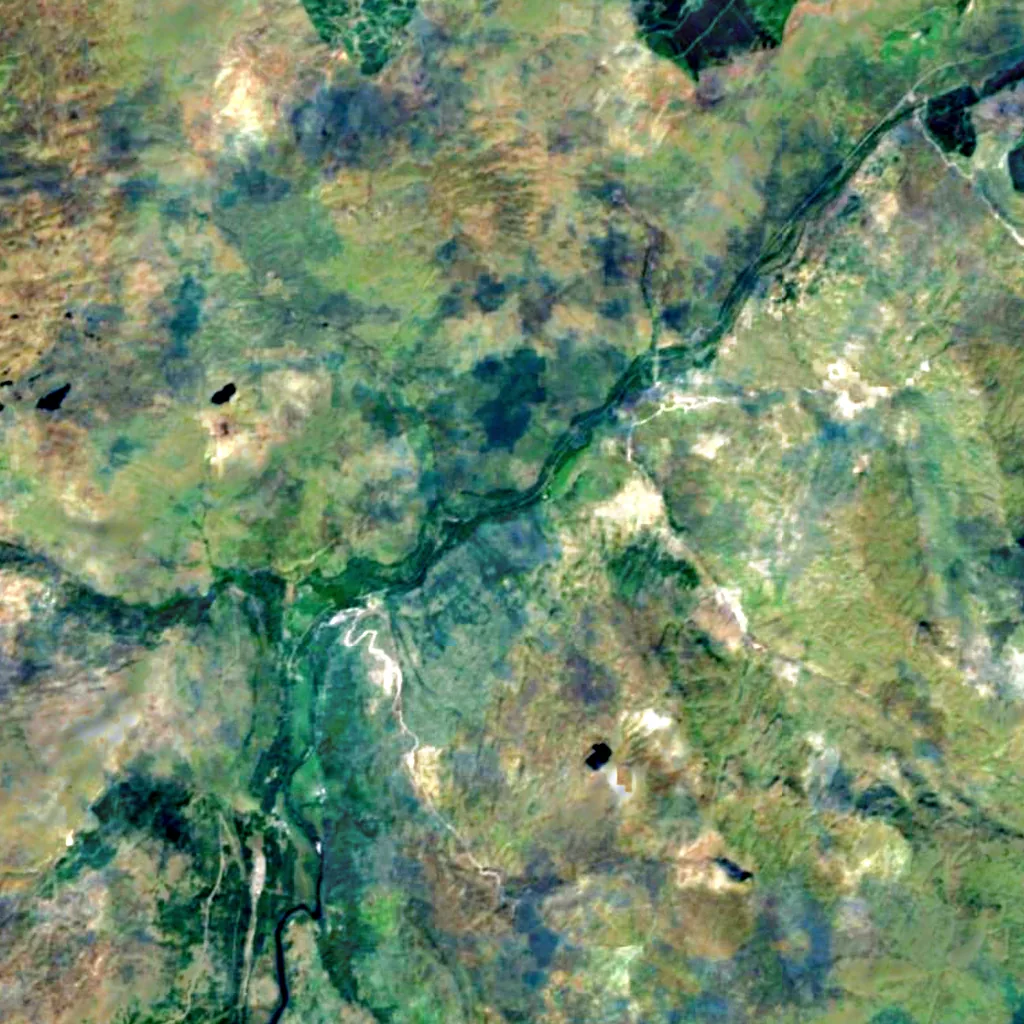 Falls of Falloch seen from above (Sentinel-2)