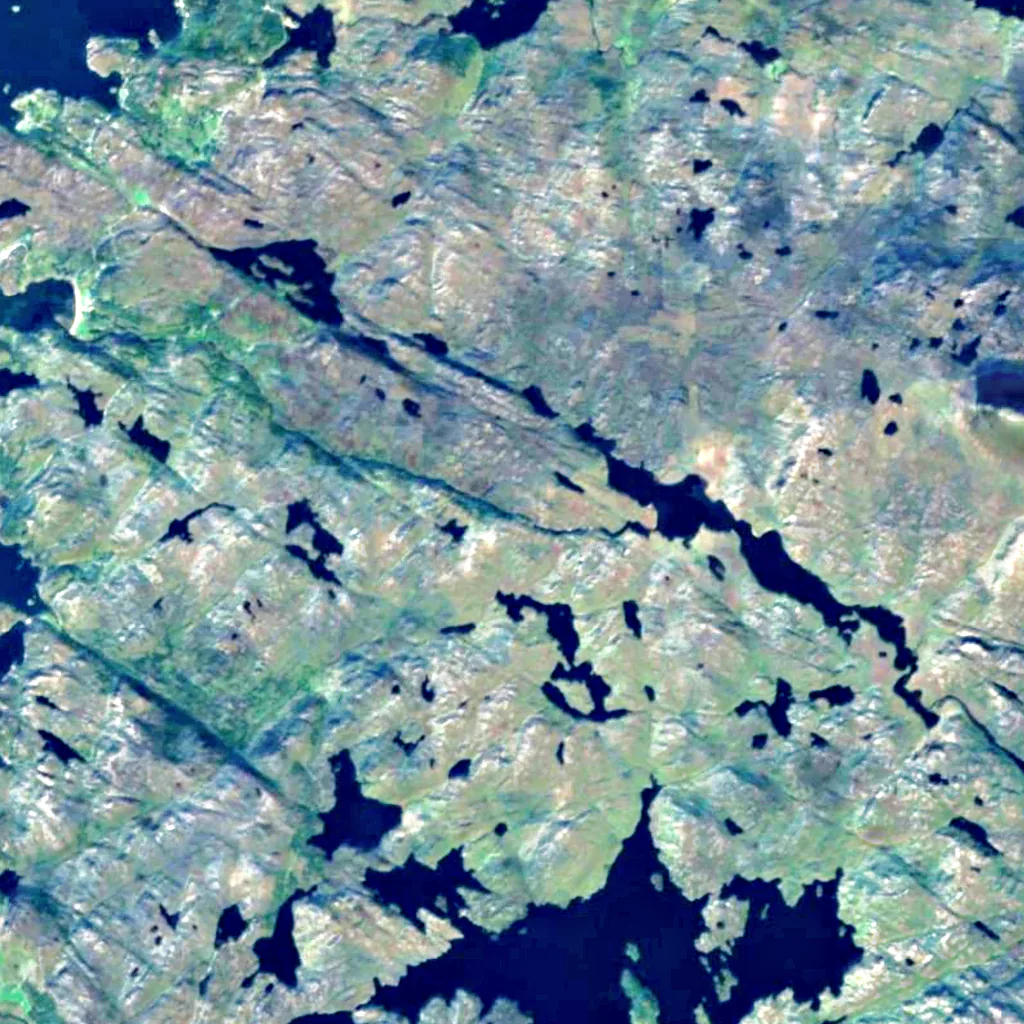 Falls of Kirkaig seen from above (Sentinel-2)