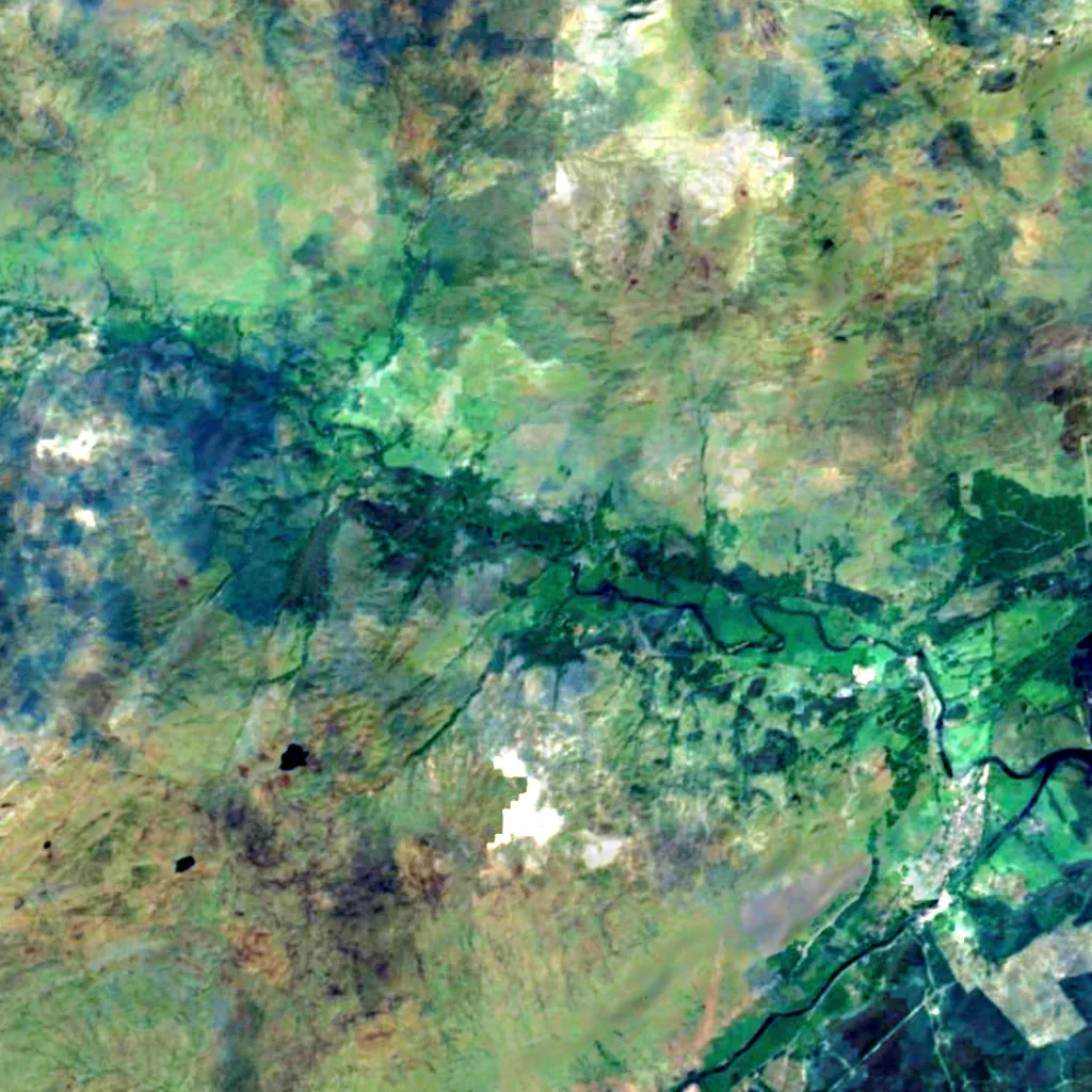 Falls of Lochay seen from above (Sentinel-2)