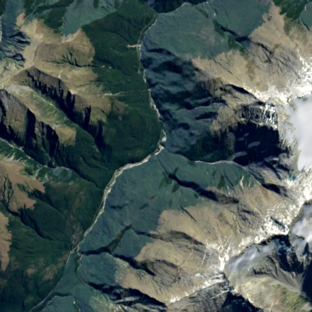Fantail Falls seen from above (Sentinel-2)