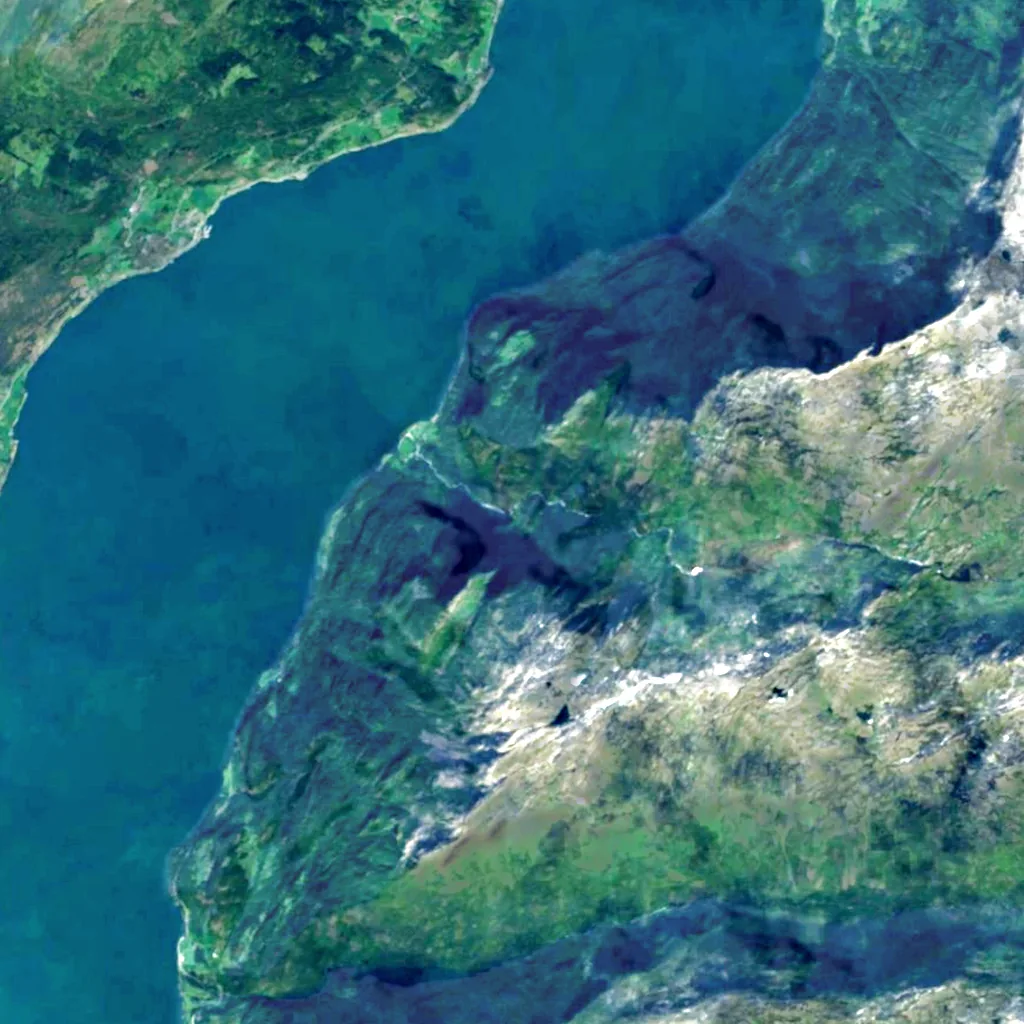 Feigefossen seen from above (Sentinel-2)