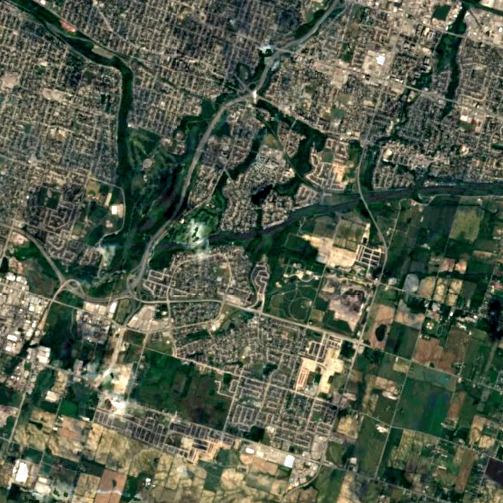 Felkers Falls seen from above (Sentinel-2)