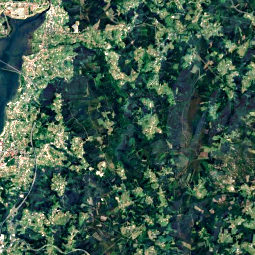 Fervenza do Belelle seen from above (Sentinel-2)