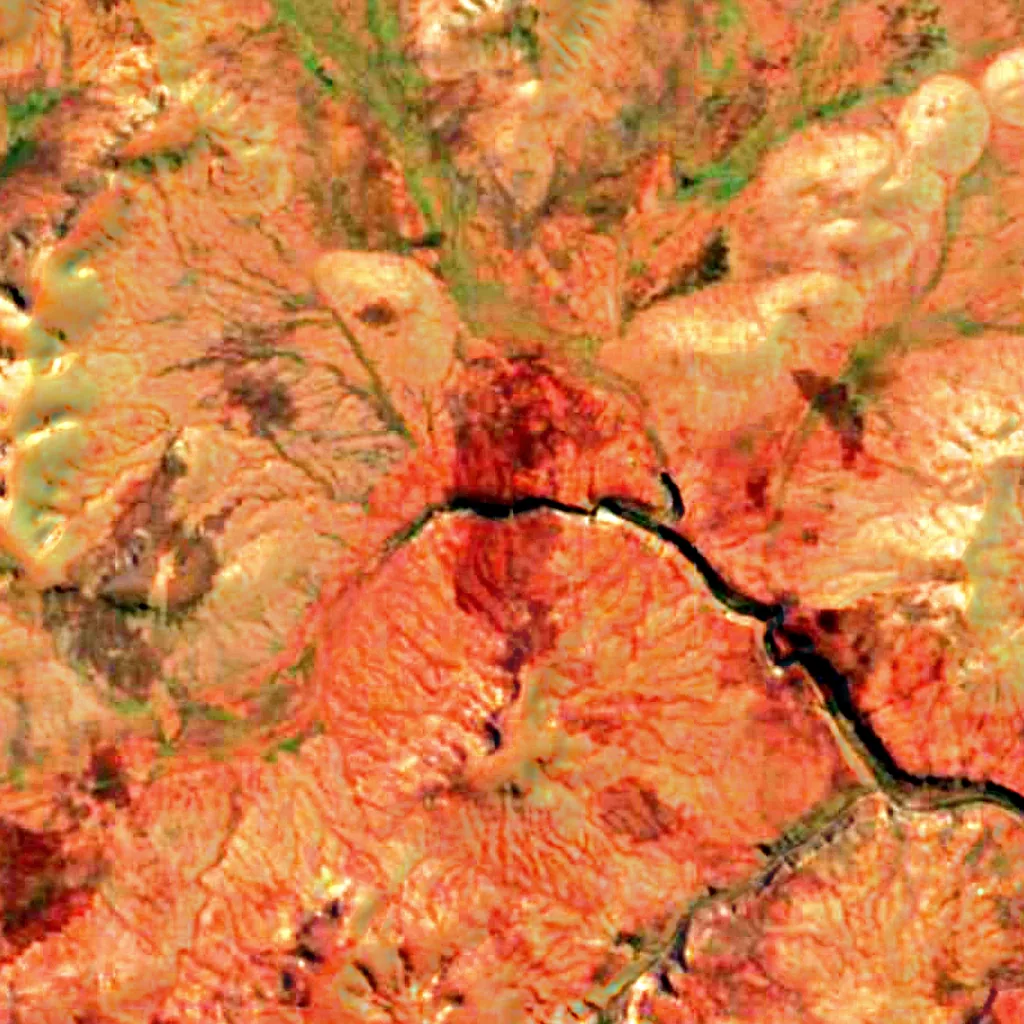 Fortescue Falls seen from above (Sentinel-2)