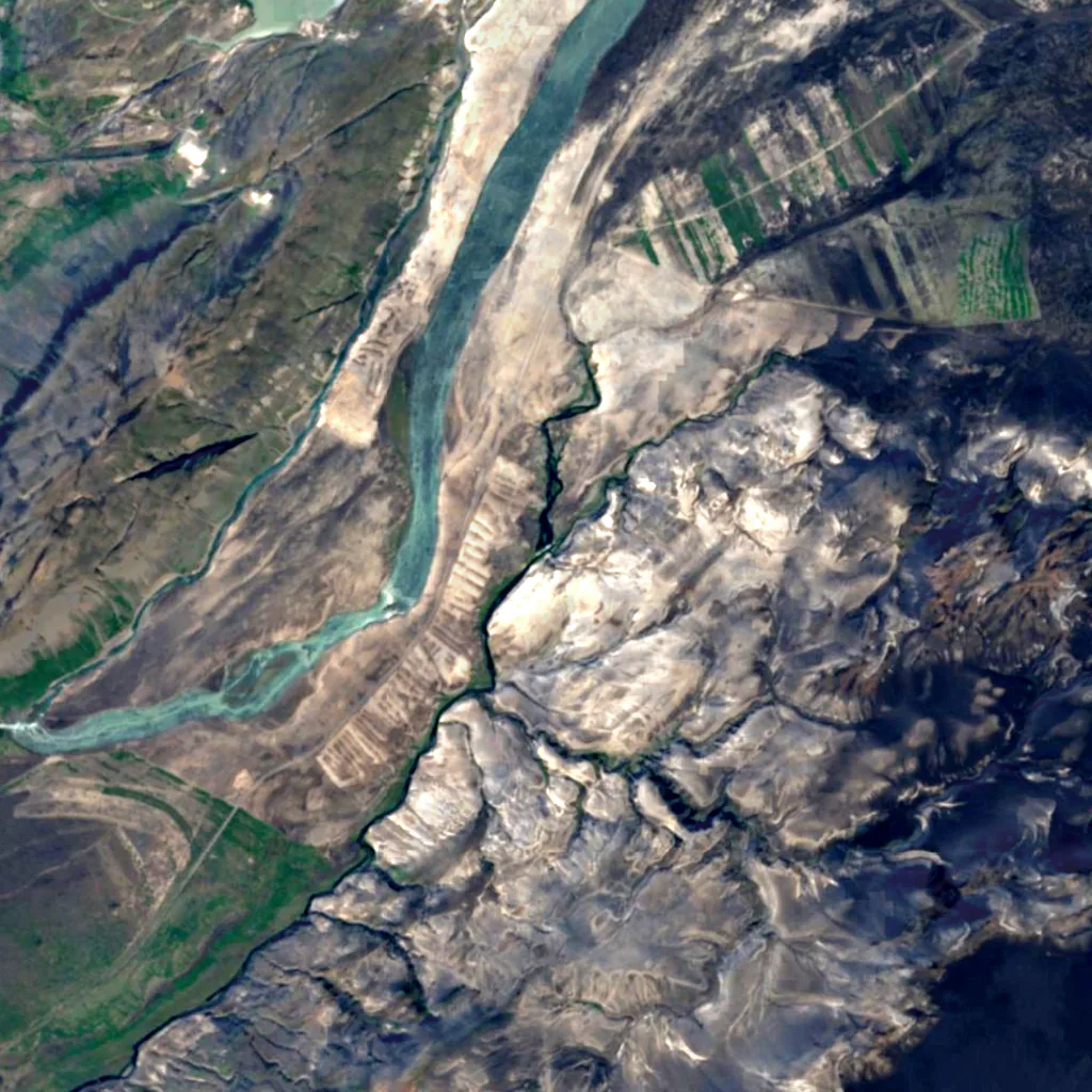 Fossabrekkur seen from above (Sentinel-2)