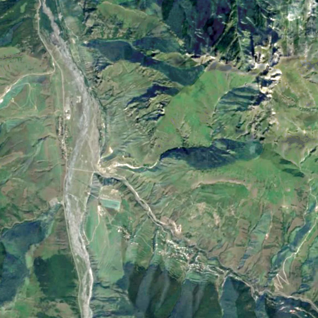 Furtoug Waterfall seen from above (Sentinel-2)