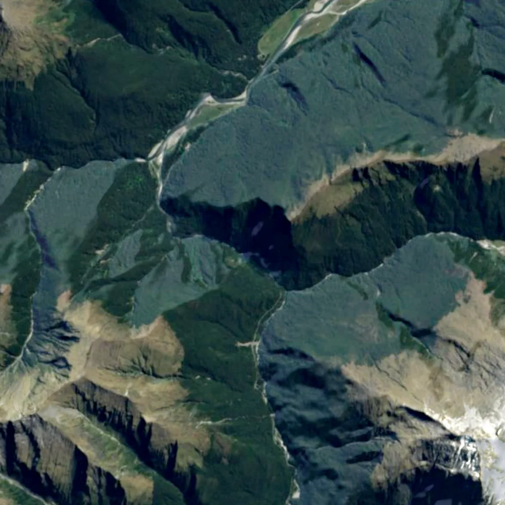 Gates of Haast seen from above (Sentinel-2)