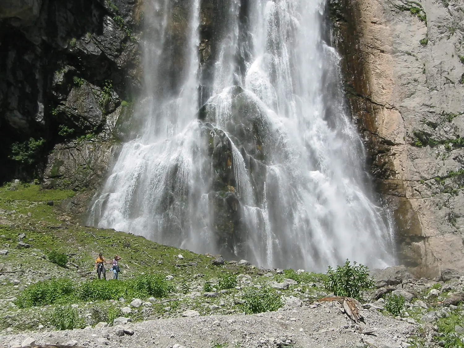 Waterfall near lake Ritsa