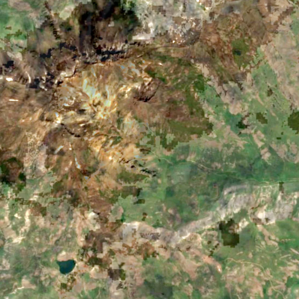 Gegharot waterfall seen from above (Sentinel-2)