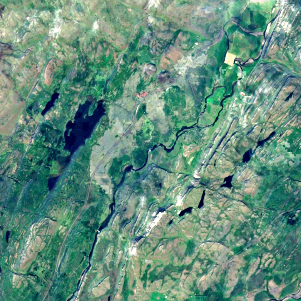 Glanni seen from above (Sentinel-2)