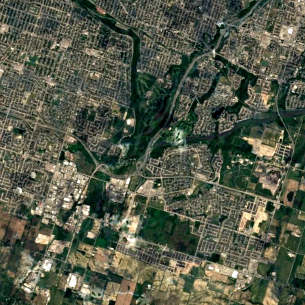 Glendale Falls seen from above (Sentinel-2)