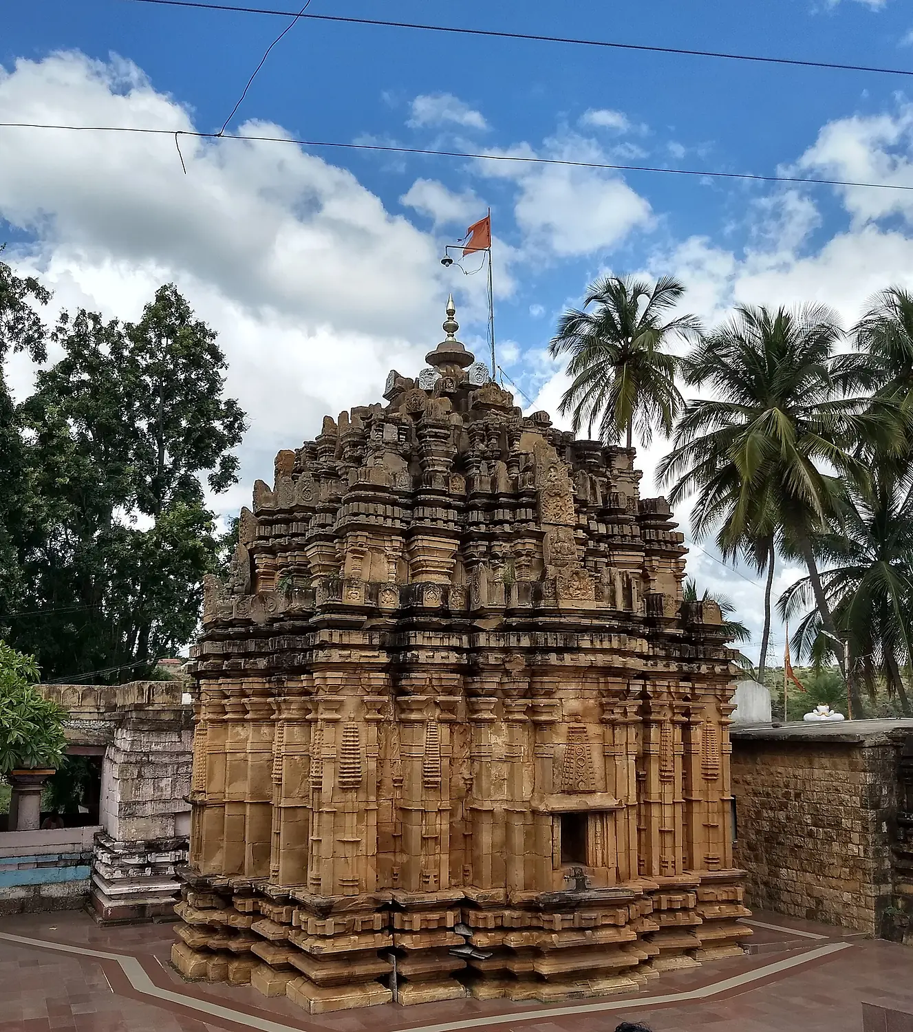 Back view of Mahalingeshwara Temple, Gokak Falls