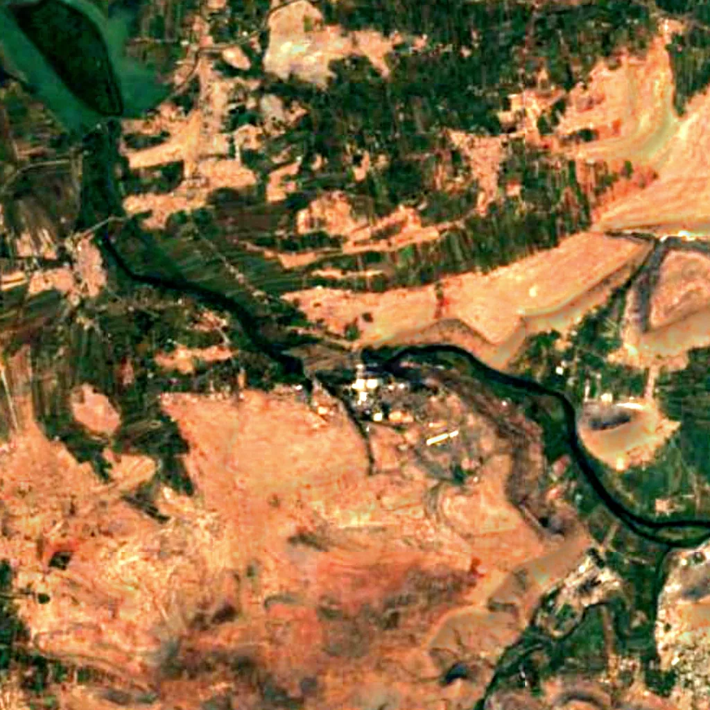 Gokak Falls seen from above (Sentinel-2)