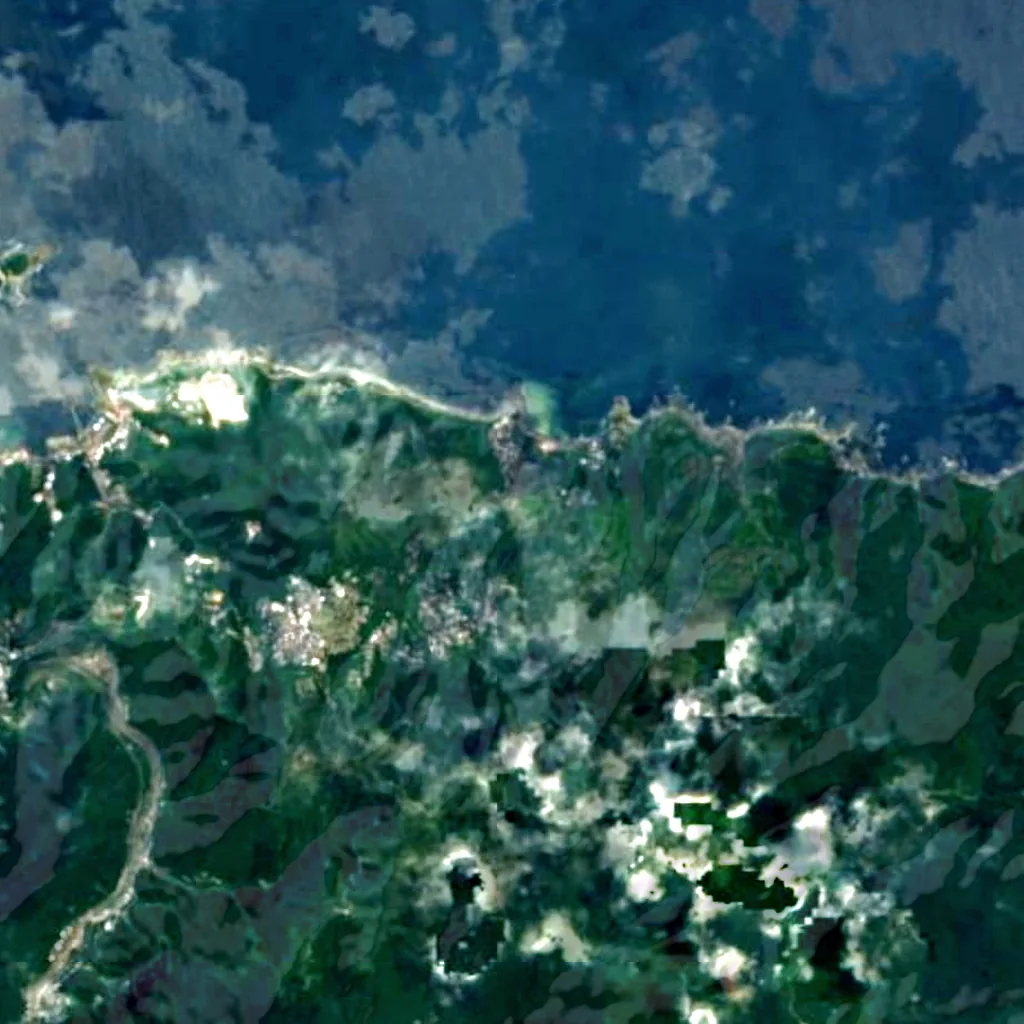 Golden Waterfall seen from above (Sentinel-2)