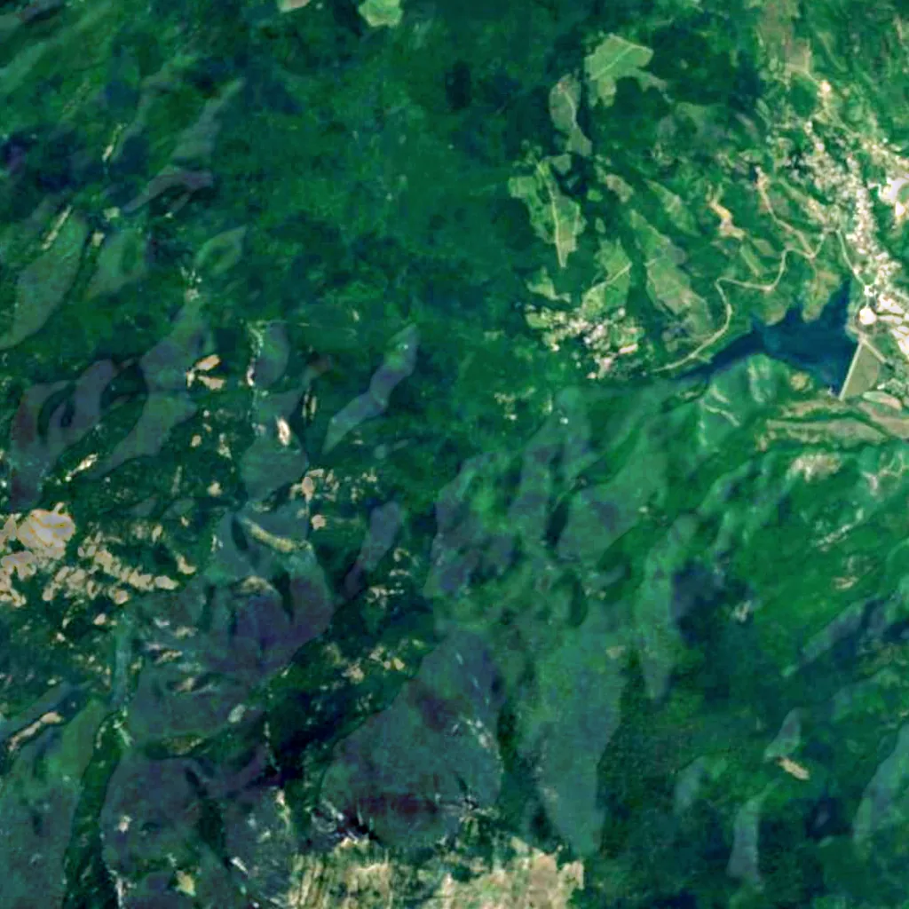 Golovkinskogo waterfall seen from above (Sentinel-2)