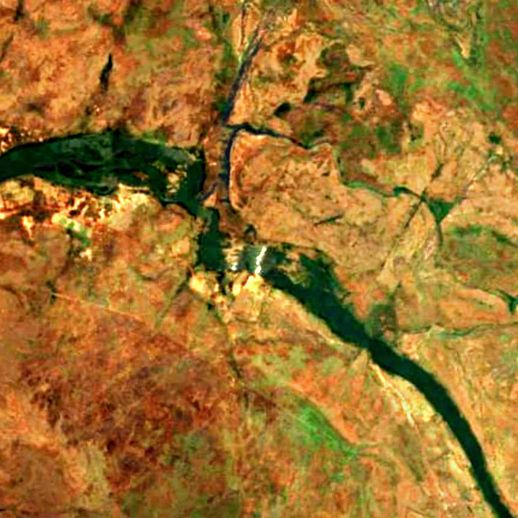 Gouina Falls seen from above (Sentinel-2)