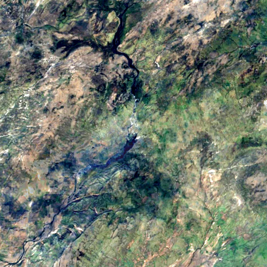 Granni seen from above (Sentinel-2)