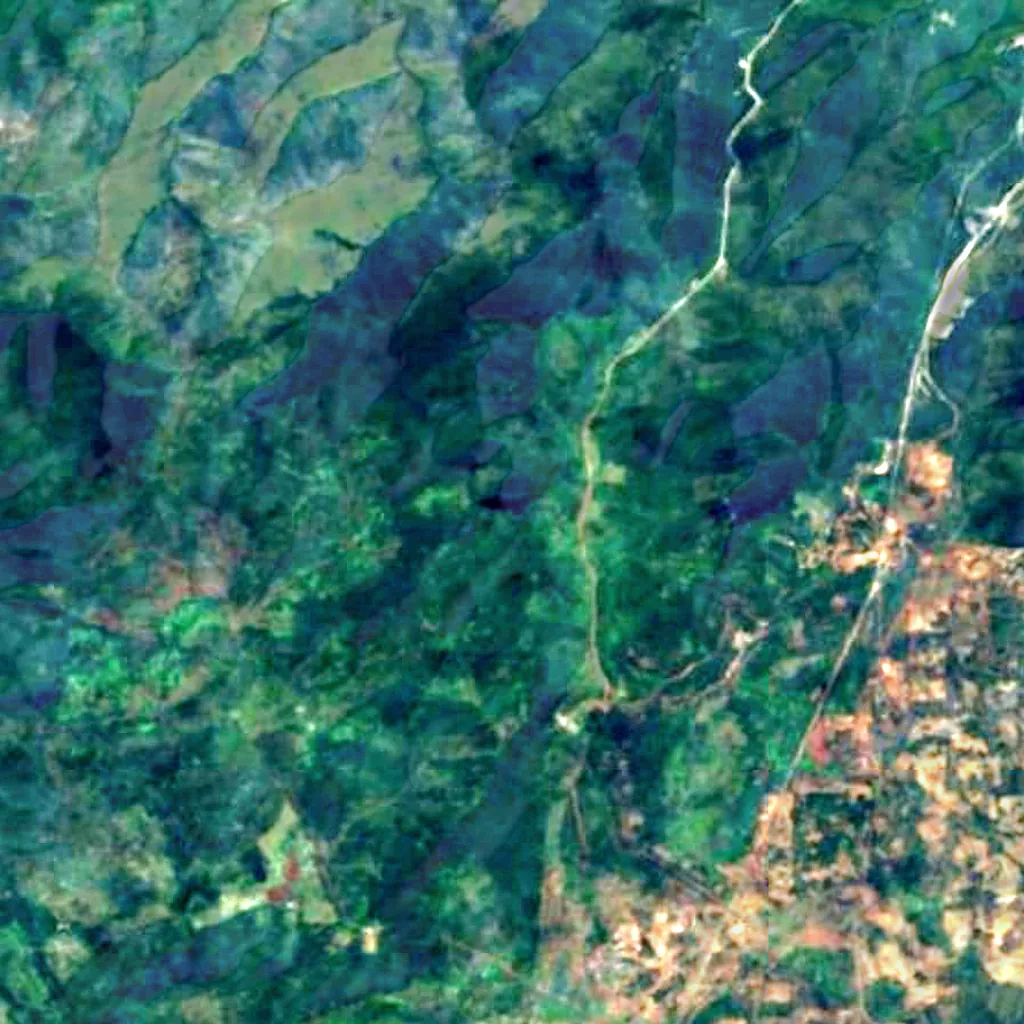 Guayabo Falls seen from above (Sentinel-2)