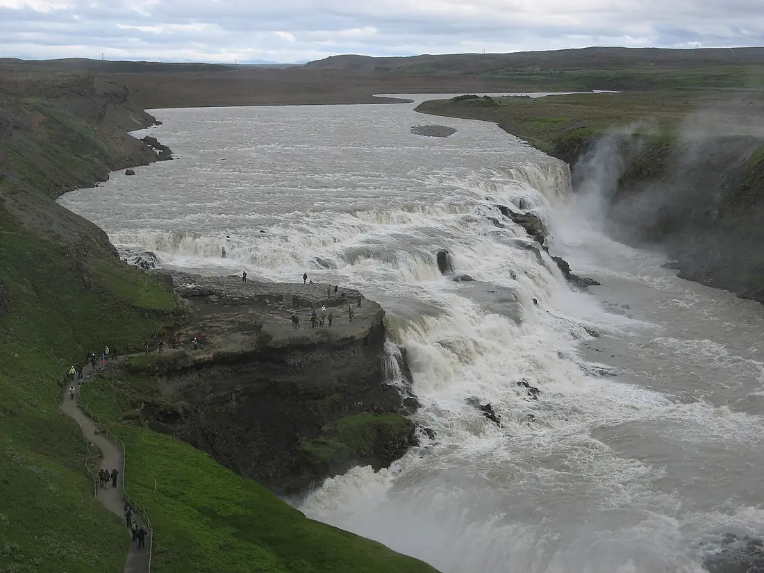 Gullfoss, Iceland overview