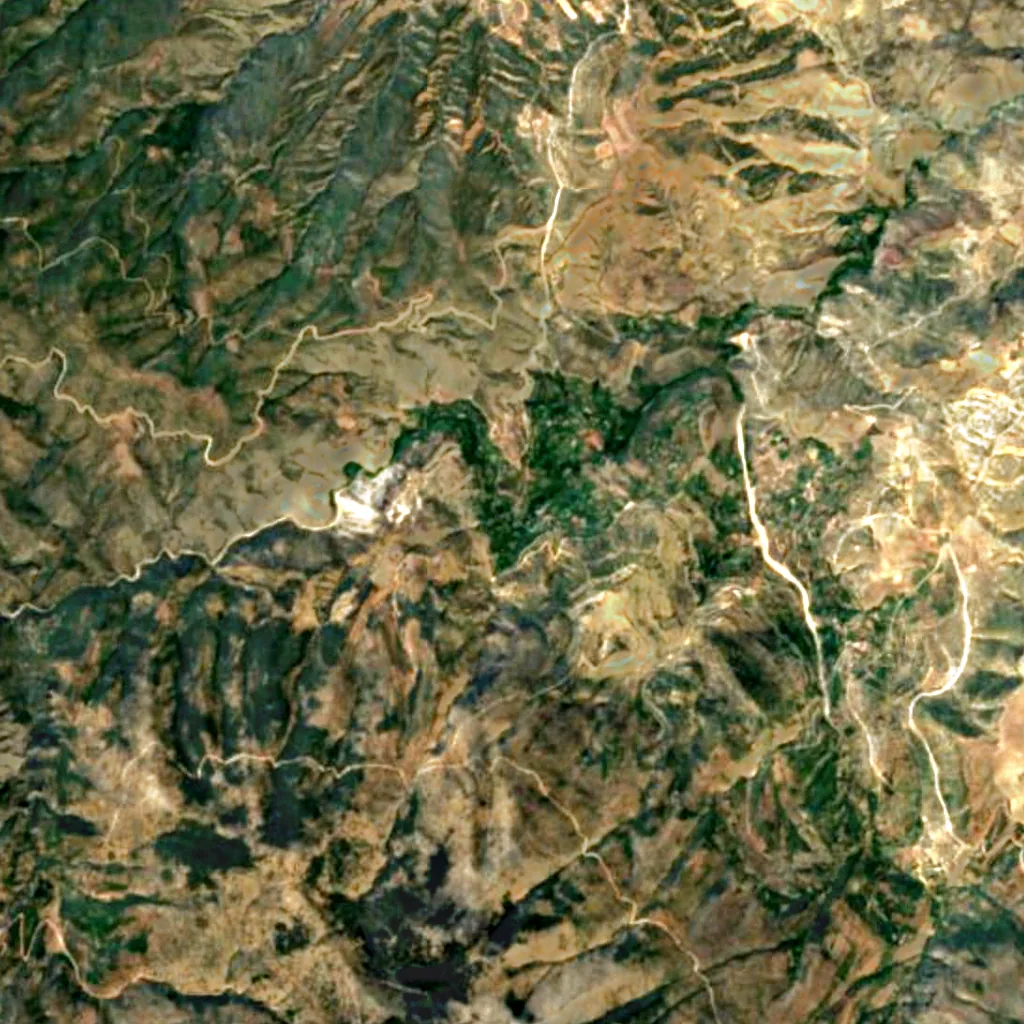 Gürleyik Waterfall seen from above (Sentinel-2)