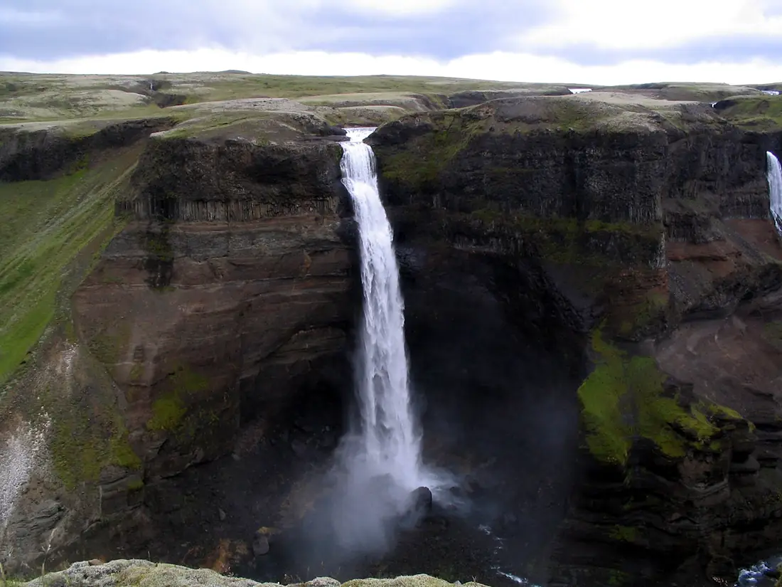 Iceland Haifoss Waterfall 2005-08-03