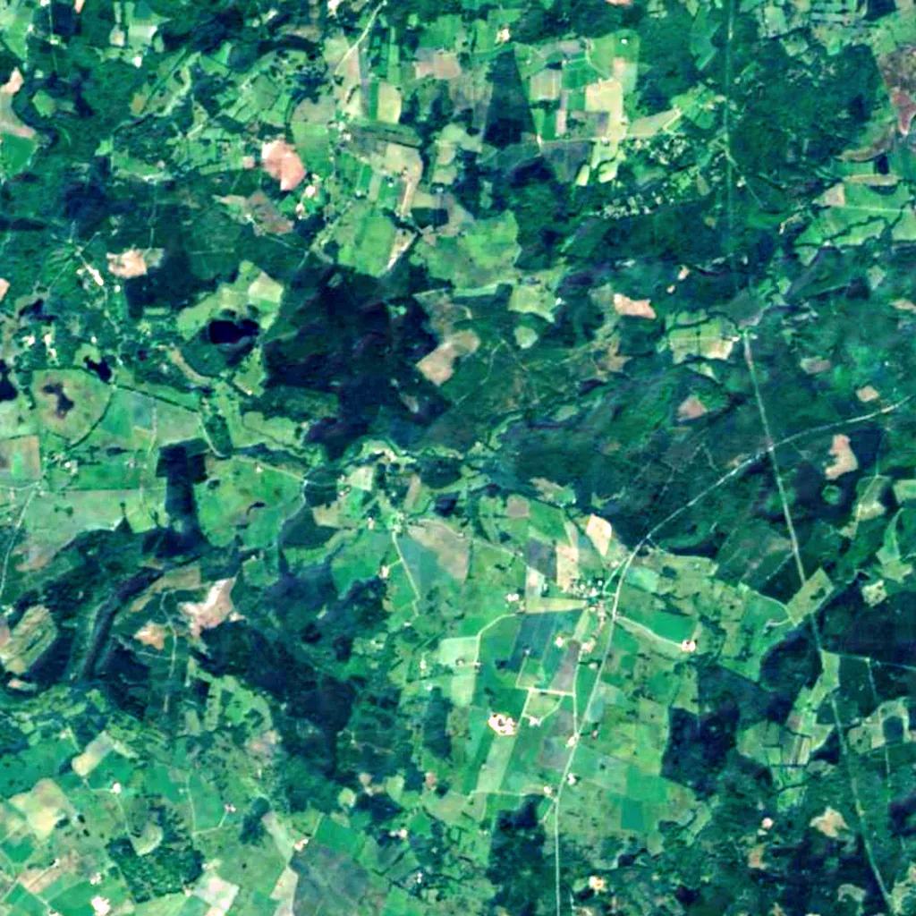 Hallamölla seen from above (Sentinel-2)