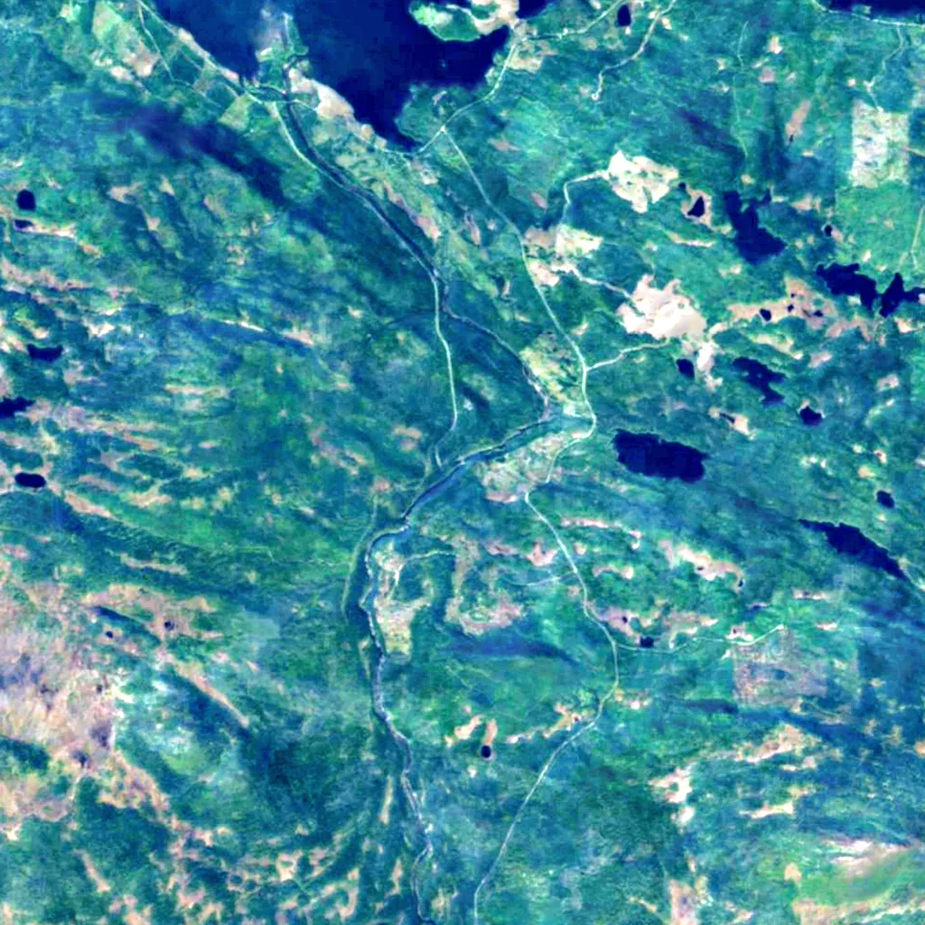 Hällingsåfallet seen from above (Sentinel-2)
