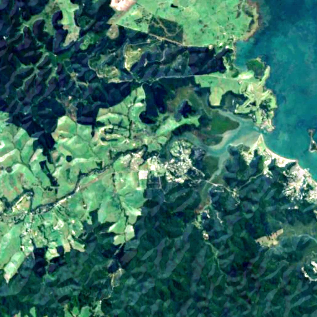 Haruru Falls seen from above (Sentinel-2)