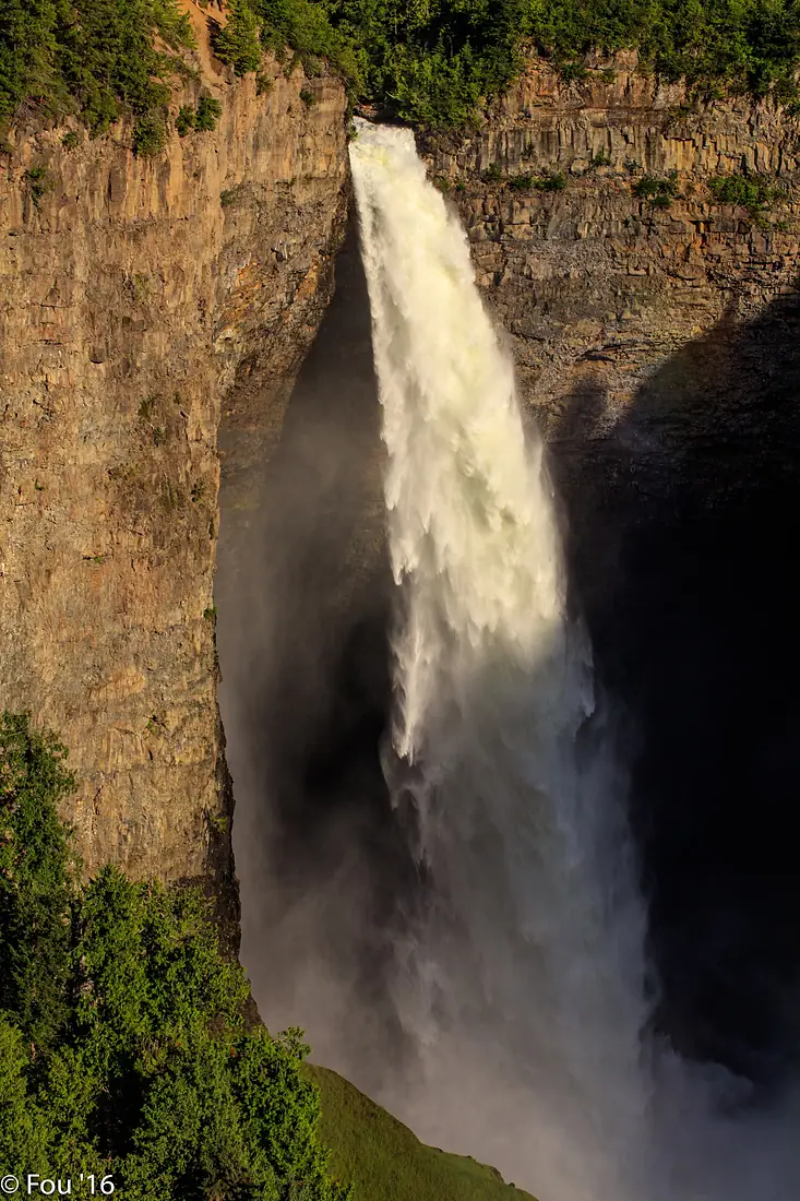 2nd hike of the season into Trophy Meadows in Wells Gray Park - Spectacular Helmcken Falls on the MUrtle River is 141m high (463 ft), more than 3 times higher than Niagara Falls - (28293884020)