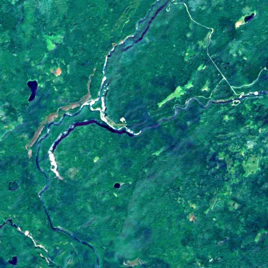 Helmcken Falls seen from above (Sentinel-2)