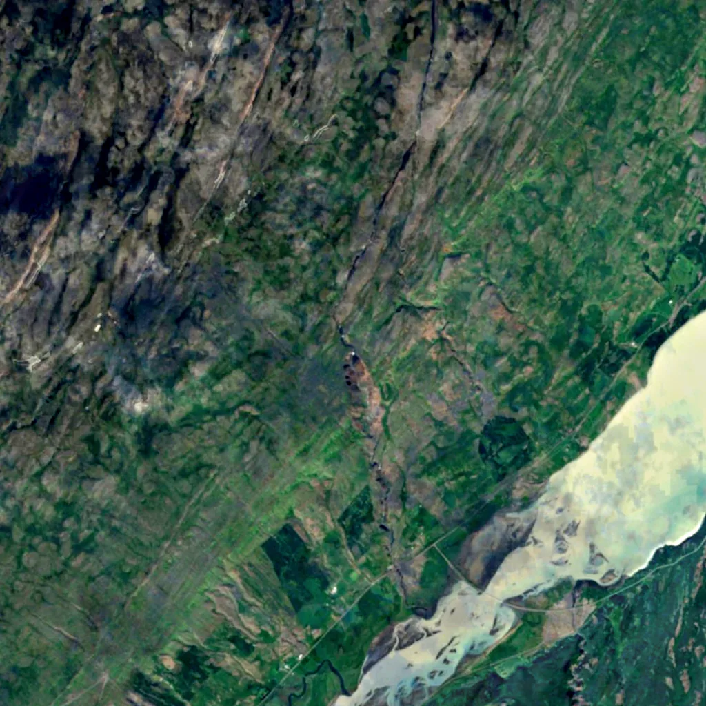 Hengifoss seen from above (Sentinel-2)