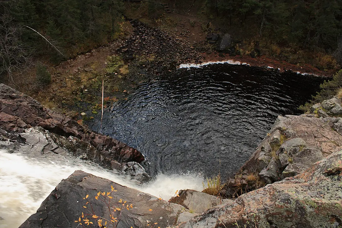 Hepoköngäs waterfall from above