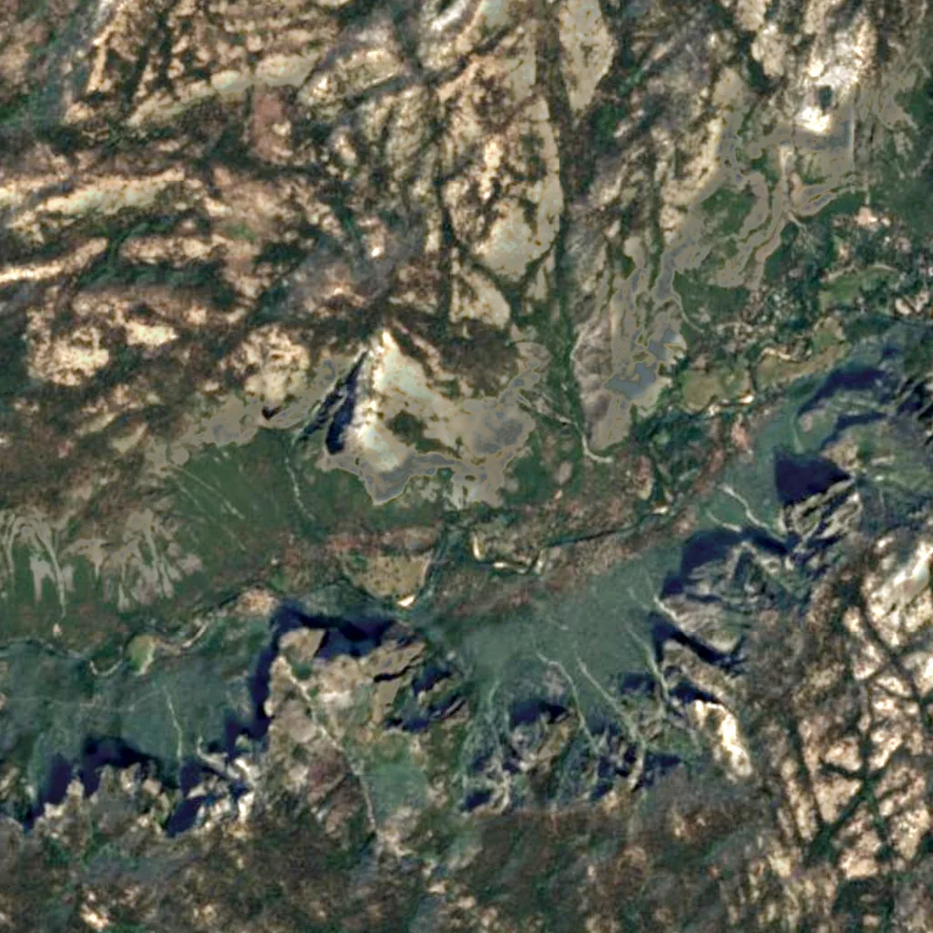 Horsetail Fall seen from above (Sentinel-2)