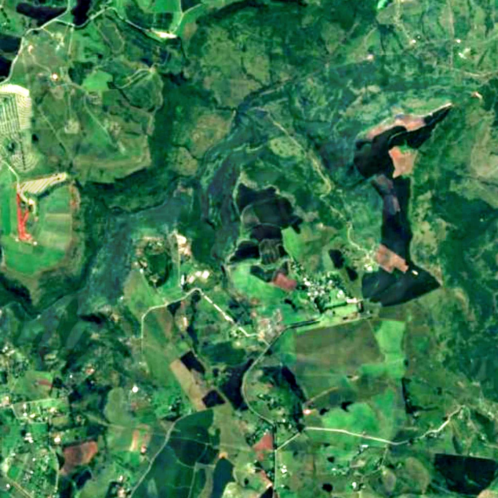 Howick Falls seen from above (Sentinel-2)