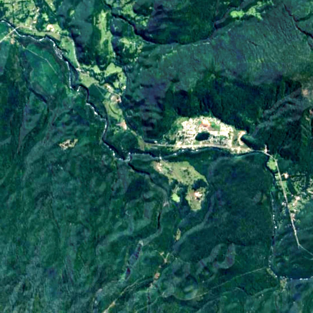 Huilo-Huilo Falls seen from above (Sentinel-2)