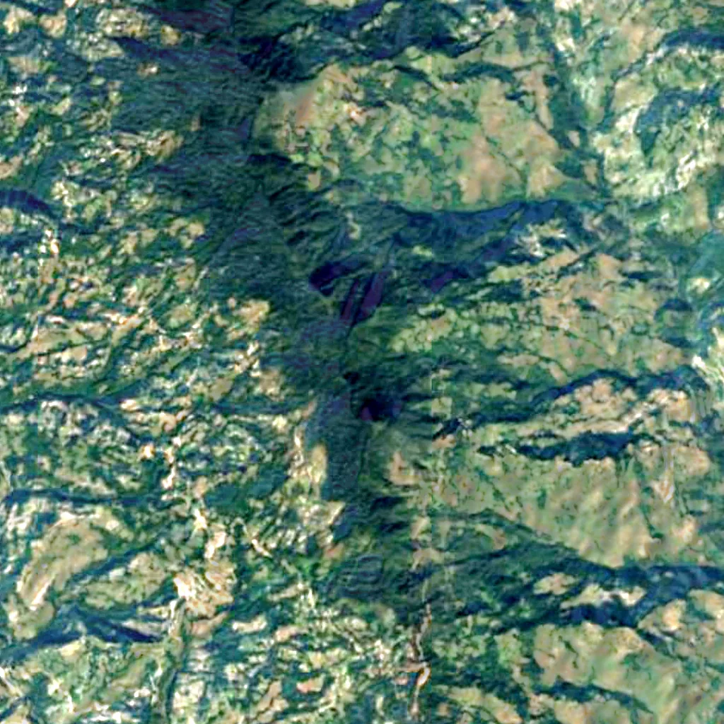 Hyatung Falls seen from above (Sentinel-2)