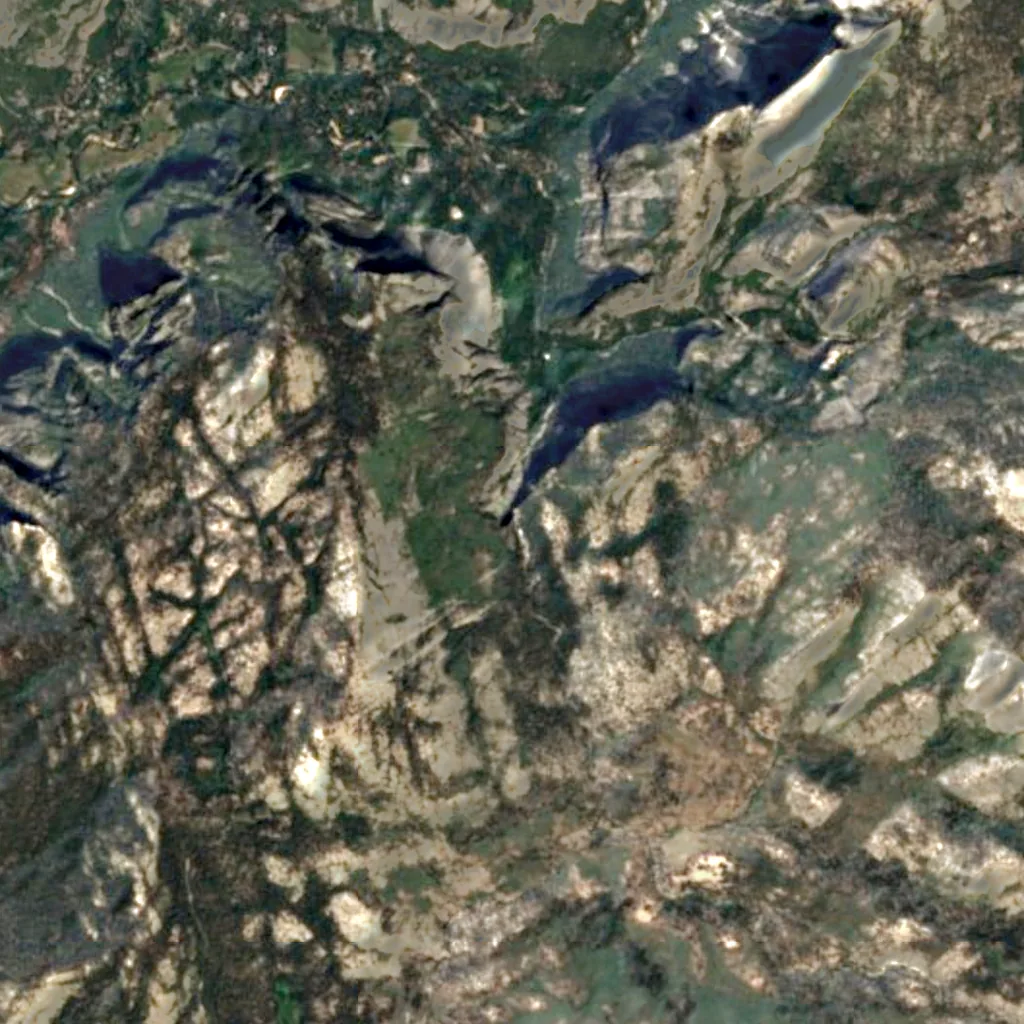 Illilouette Fall seen from above (Sentinel-2)
