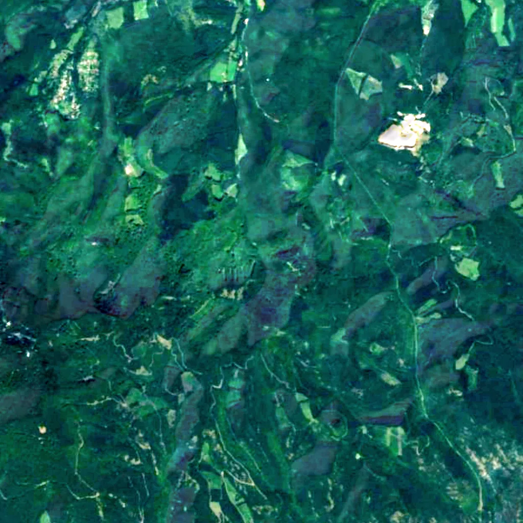 Ilona Valley Waterfall seen from above (Sentinel-2)