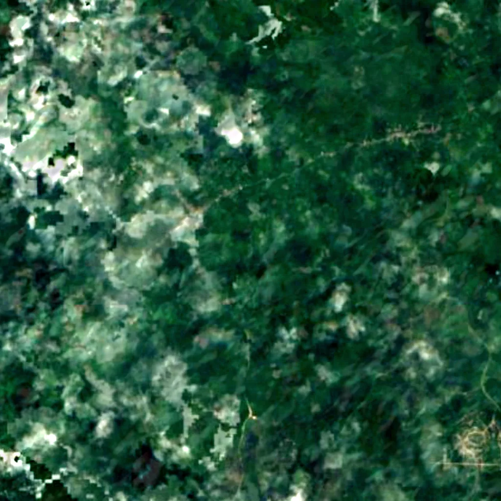 Jantur Inar Waterfall seen from above (Sentinel-2)