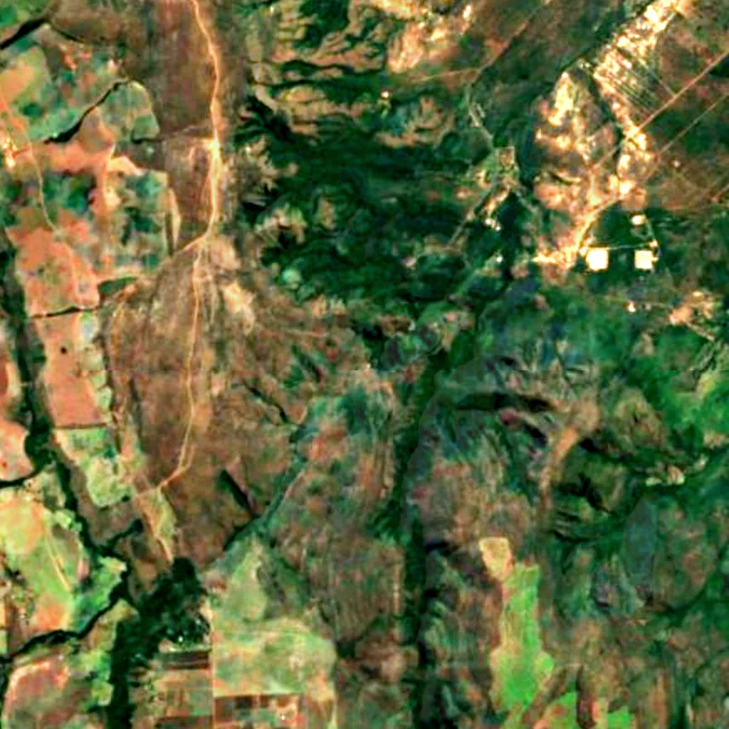 Itiquira Falls seen from above (Sentinel-2)
