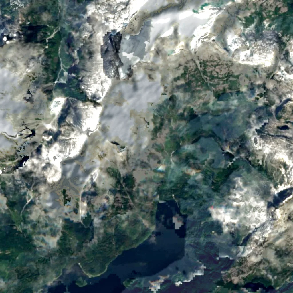 James Bruce Falls seen from above (Sentinel-2)